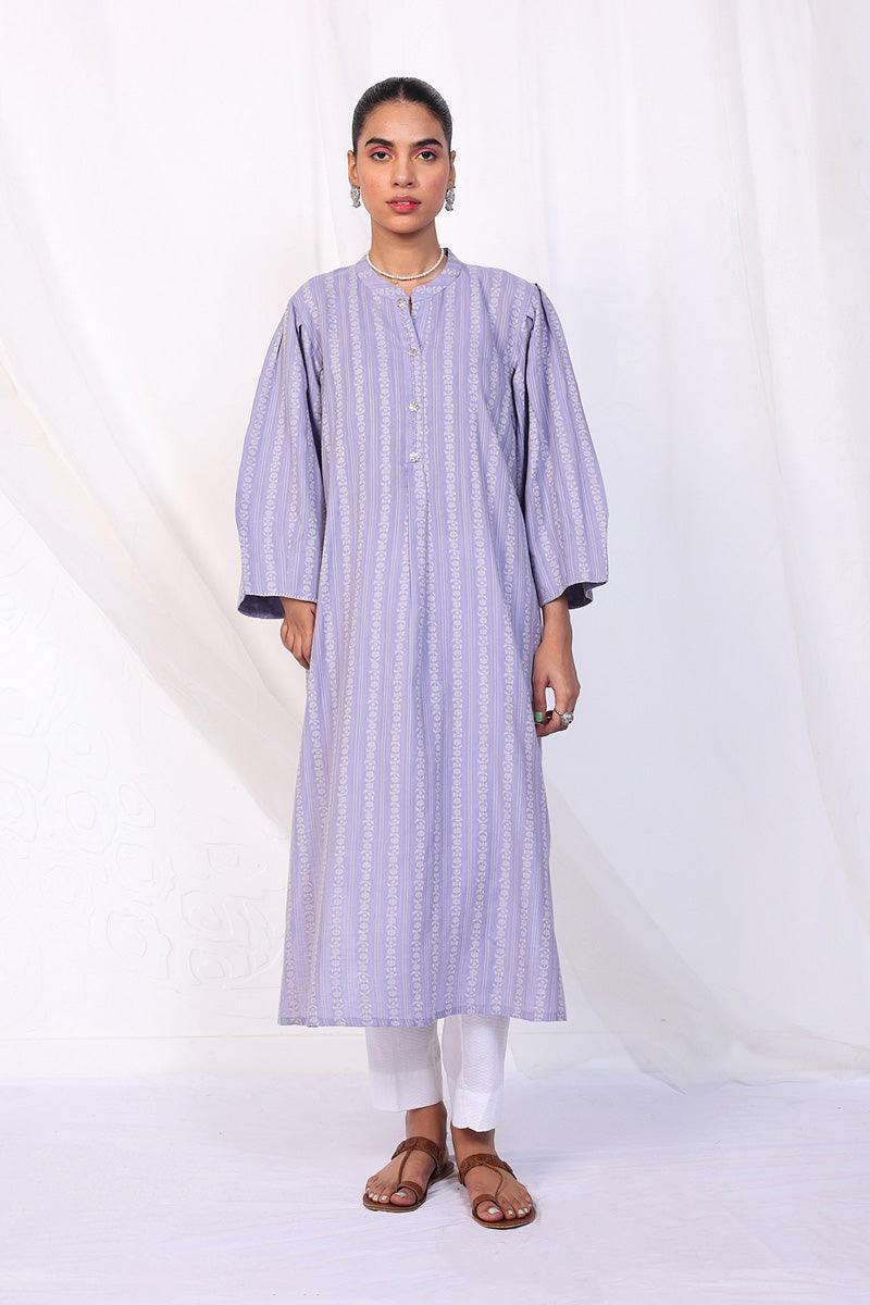 Generation - Breezy Blues Kurta - Red - Jacquard - 1 Piece