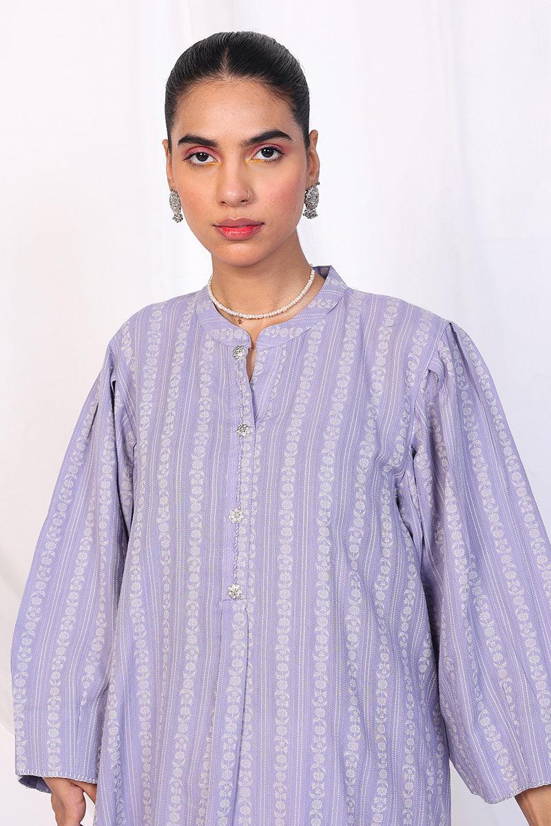 Generation - Breezy Blues Kurta - Red - Jacquard - 1 Piece