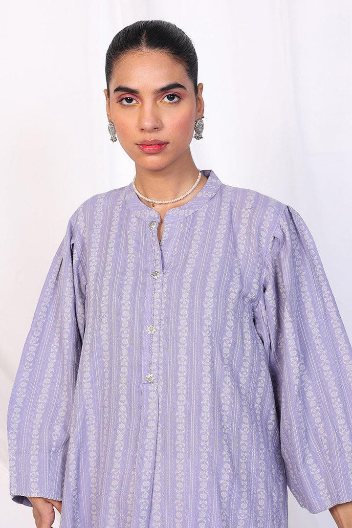 Generation - Breezy Blues Kurta - Red - Jacquard - 1 Piece