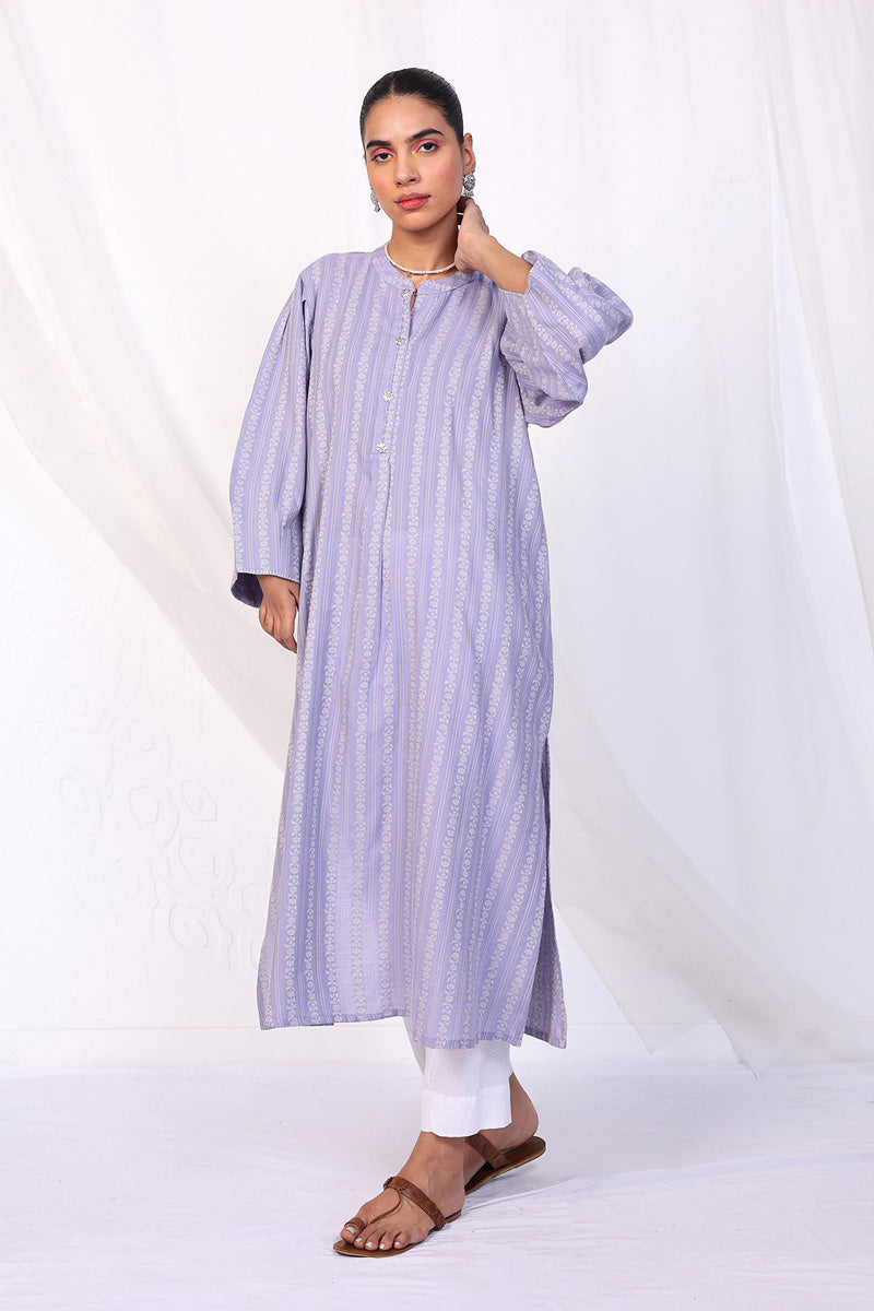 Generation - Breezy Blues Kurta - Red - Jacquard - 1 Piece