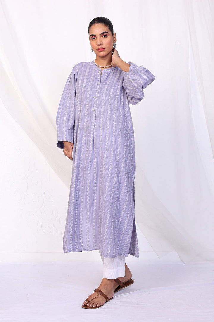 Generation - Breezy Blues Kurta - Red - Jacquard - 1 Piece