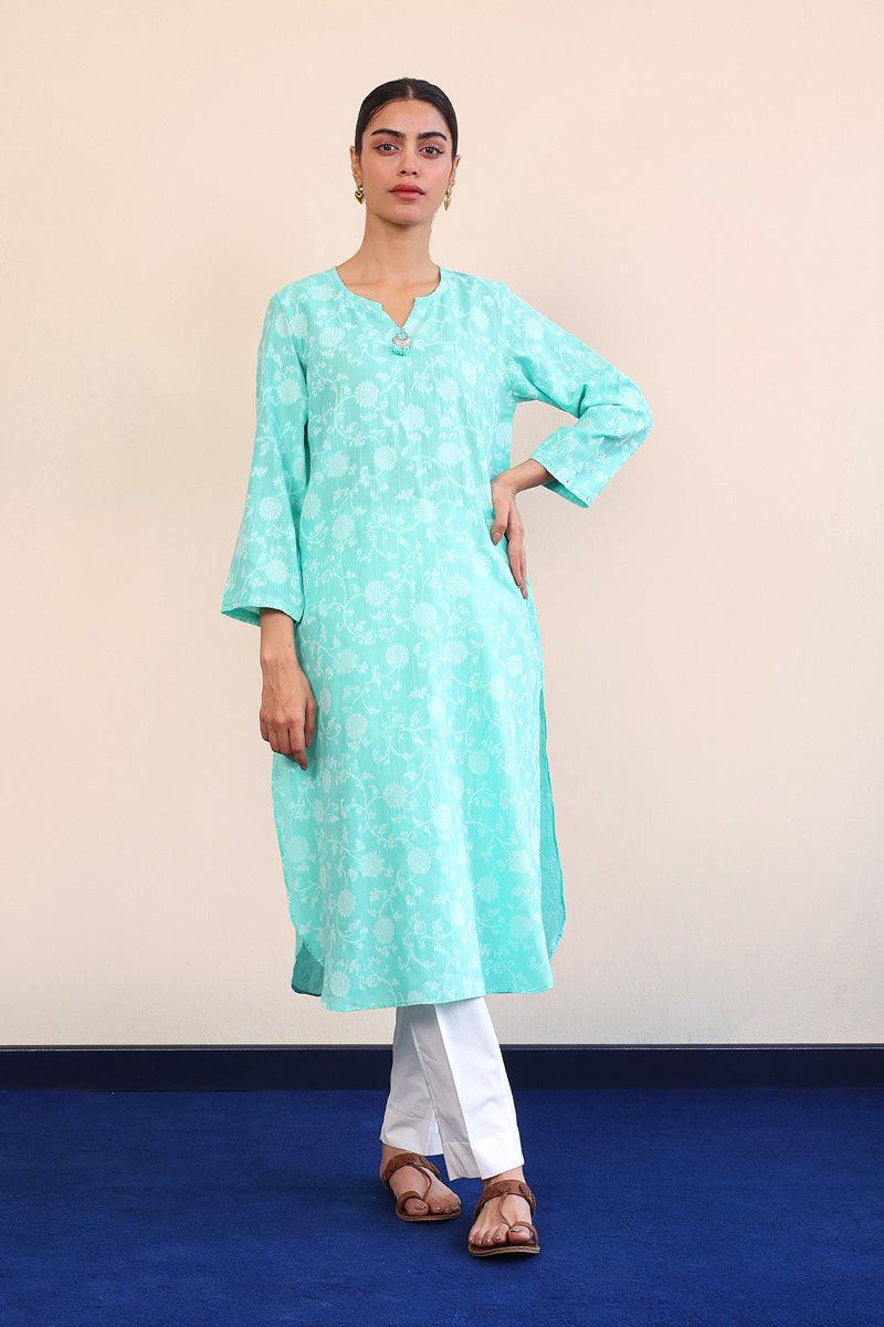 Generation - Breezy Kurta - Green - Jacquard - 1 Piece
