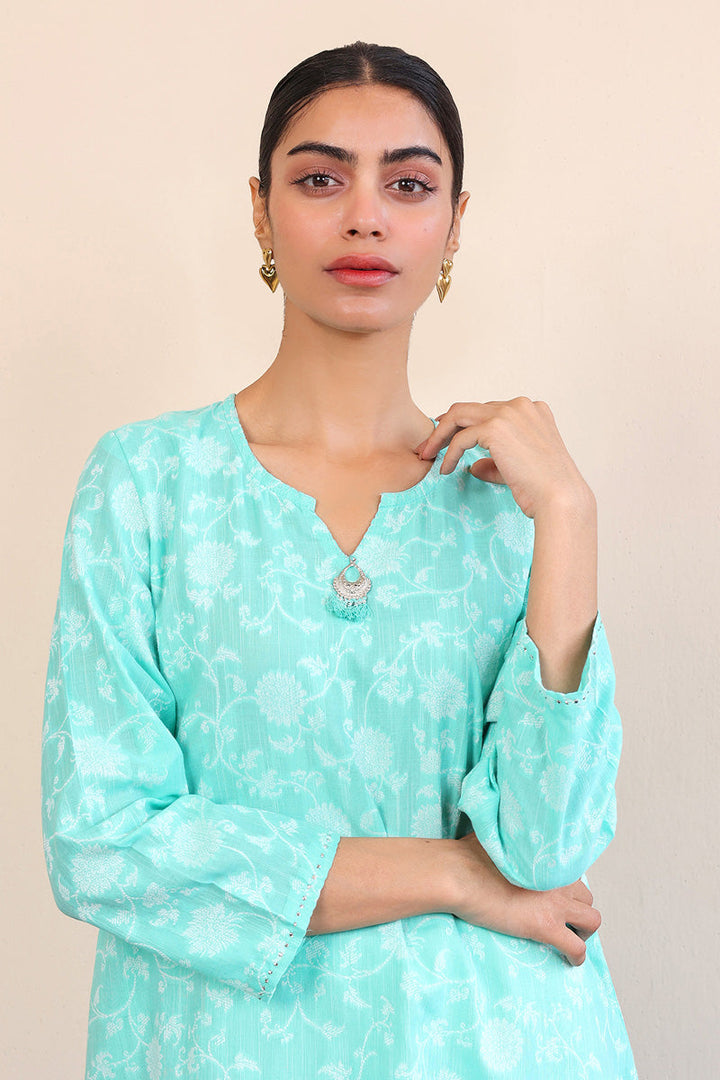 Generation - Breezy Kurta - Green - Jacquard - 1 Piece
