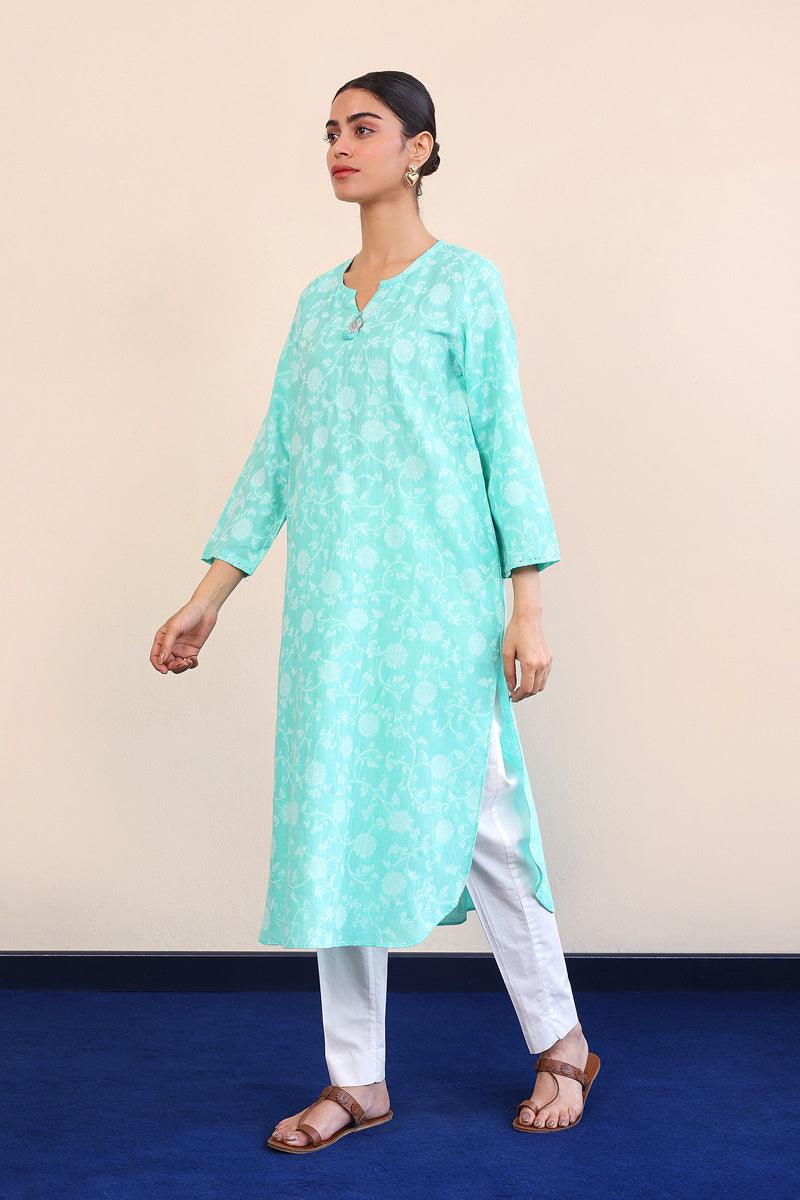 Generation - Breezy Kurta - Green - Jacquard - 1 Piece
