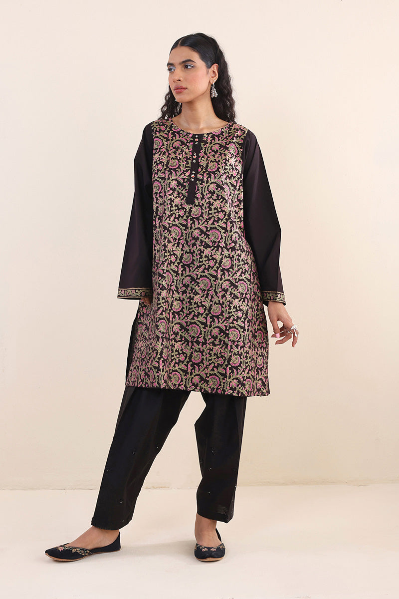 Generation - Chaapa Kurta - Black - Lawn - 1 Piece