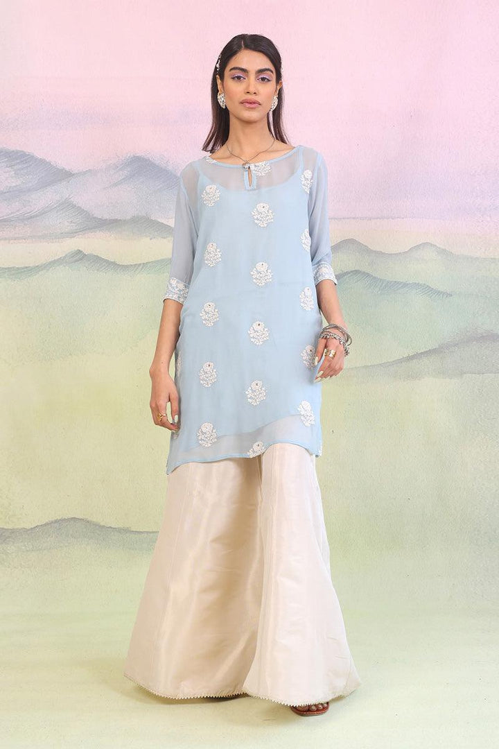 Generation - Naaz Kurti - Blue - Chiffon - 2 Piece