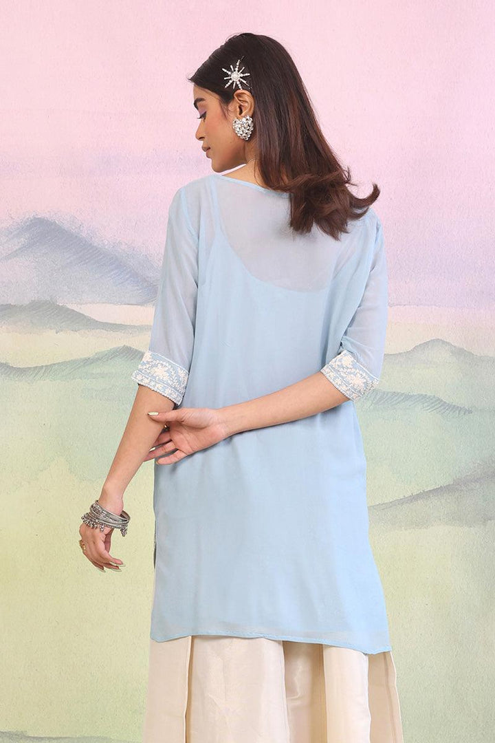 Generation - Naaz Kurti - Blue - Chiffon - 2 Piece