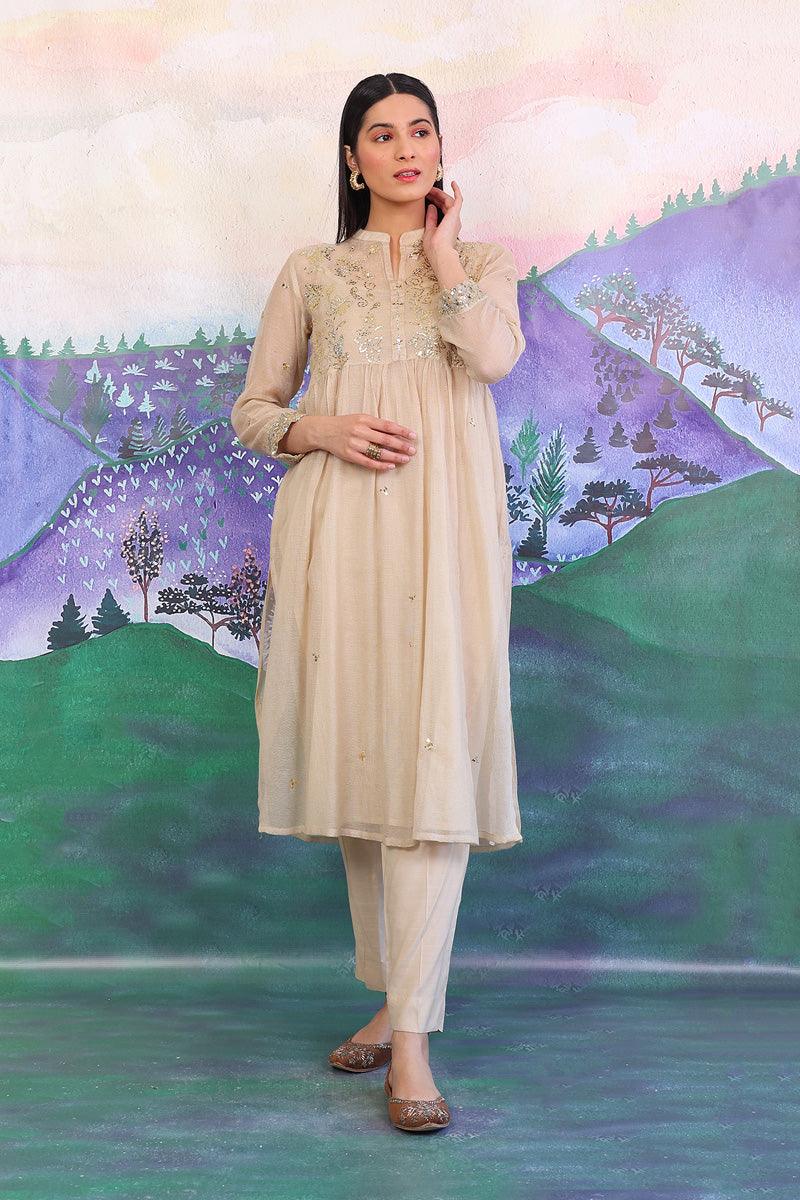 Generation - Nigar Kamdani Suit - Off White - Net - 2 Piece