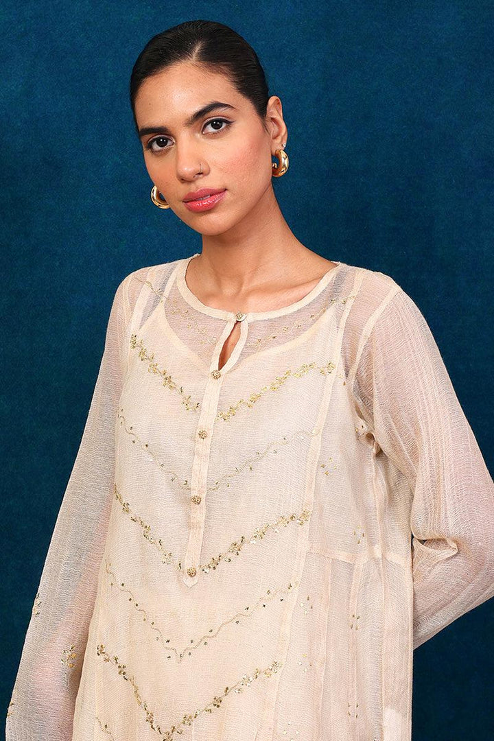 Generation - Nigar Suit - Off White - Net - 2 Piece