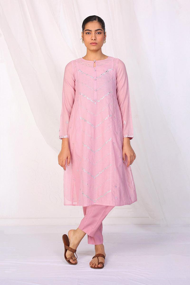 Generation - Nigar Lavender Set - Red - Net - 2 Piece