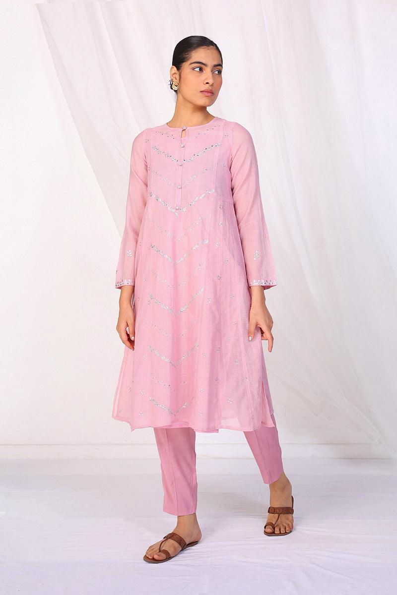 Generation - Nigar Lavender Set - Red - Net - 2 Piece