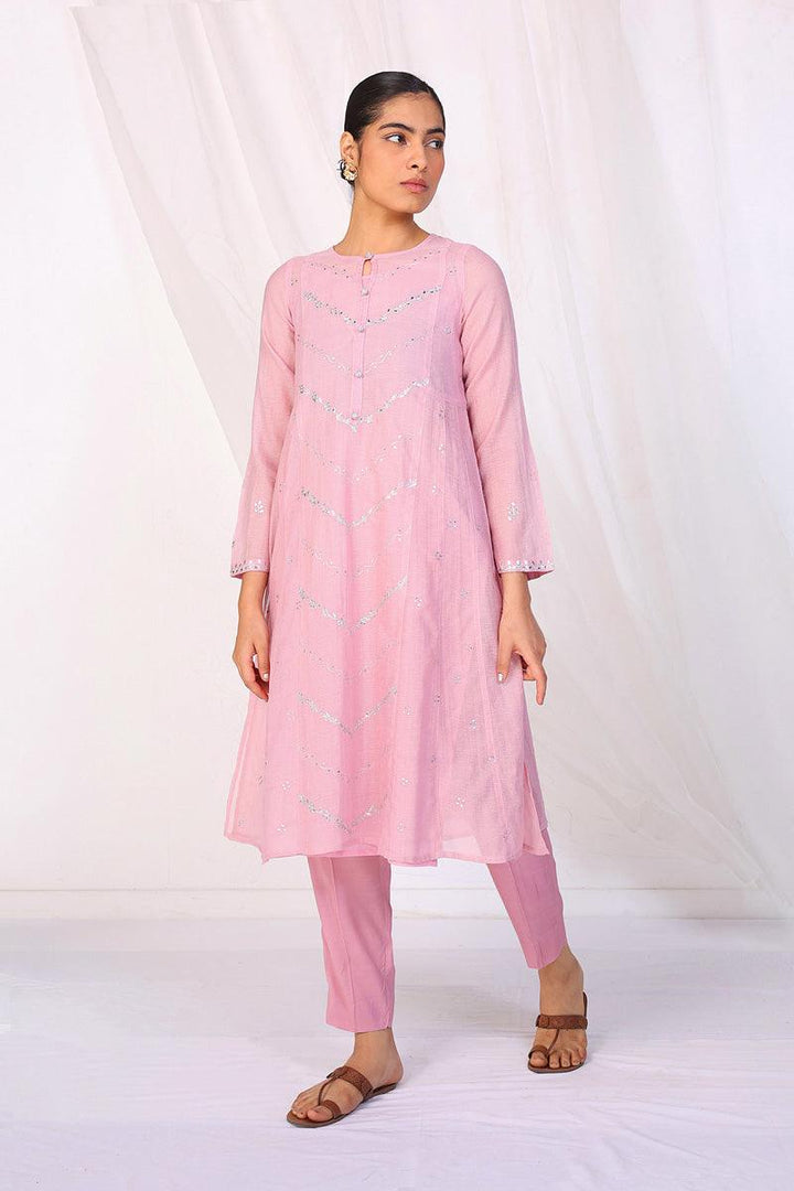 Generation - Nigar Lavender Set - Red - Net - 2 Piece