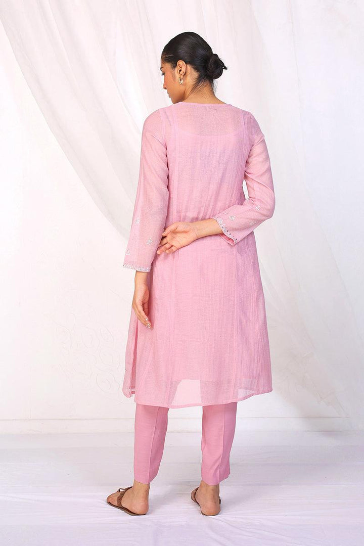Generation - Nigar Lavender Set - Red - Net - 2 Piece