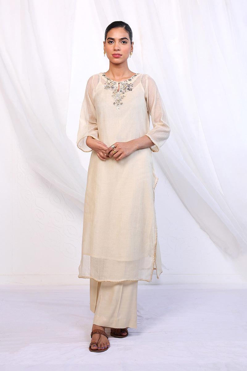 Generation - Nigar Suit - Off White - Net - 2 Piece