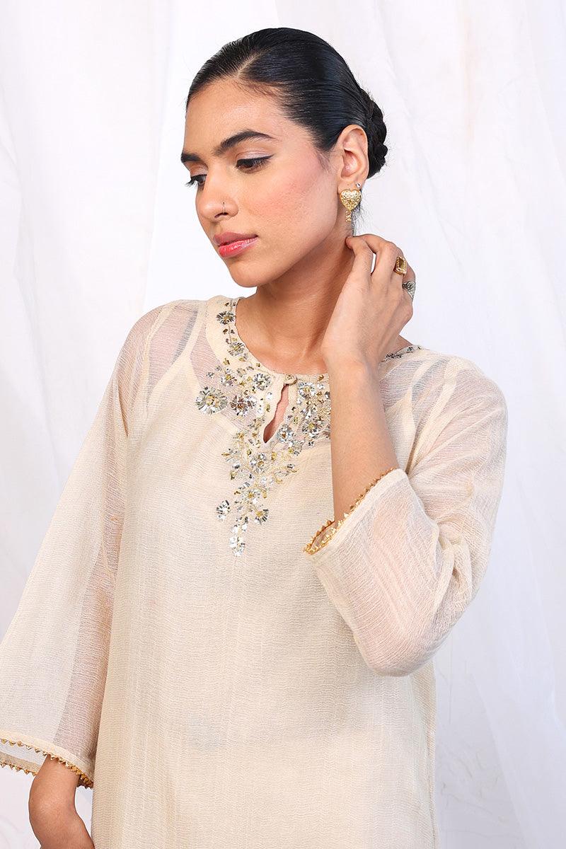 Generation - Nigar Suit - Off White - Net - 2 Piece