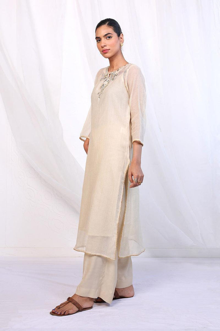 Generation - Nigar Suit - Off White - Net - 2 Piece