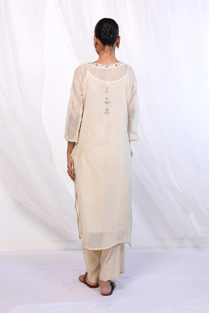 Generation - Nigar Suit - Off White - Net - 2 Piece