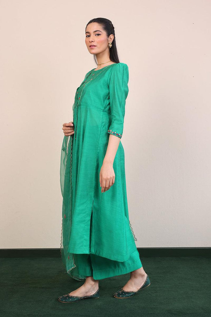 Generation - Umbrella Dream Pattiwork Suit - Green - Cotton - 3 Piece