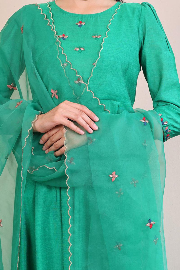 Generation - Umbrella Dream Pattiwork Suit - Green - Cotton - 3 Piece