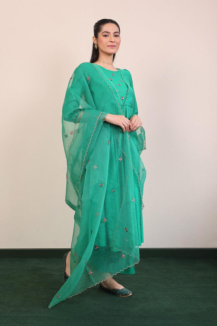 Generation - Umbrella Dream Pattiwork Suit - Green - Cotton - 3 Piece