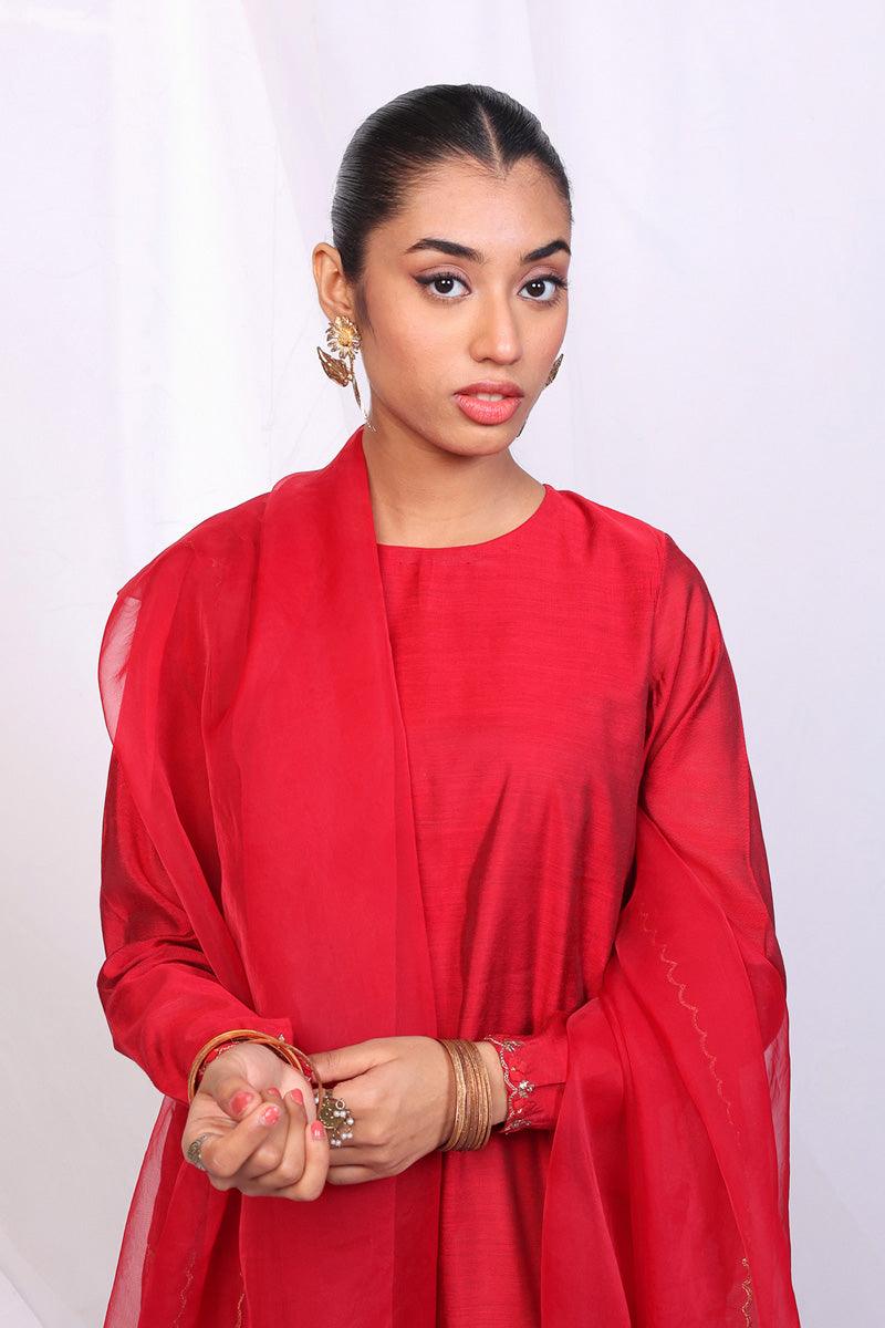 Generation - Umbrella Dream Handwork Suit - Red - Cotton - 3 Piece