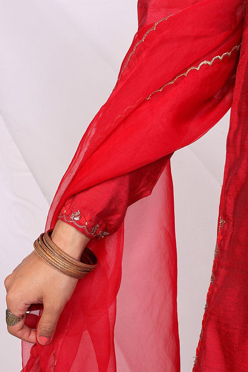 Generation - Umbrella Dream Handwork Suit - Red - Cotton - 3 Piece