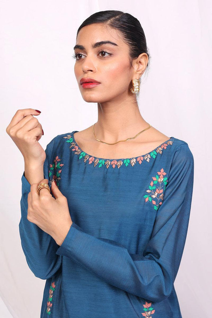 Generation - Umbrella Dream Hand Embroidered Suit - Blue - Cotton - 3 Piece