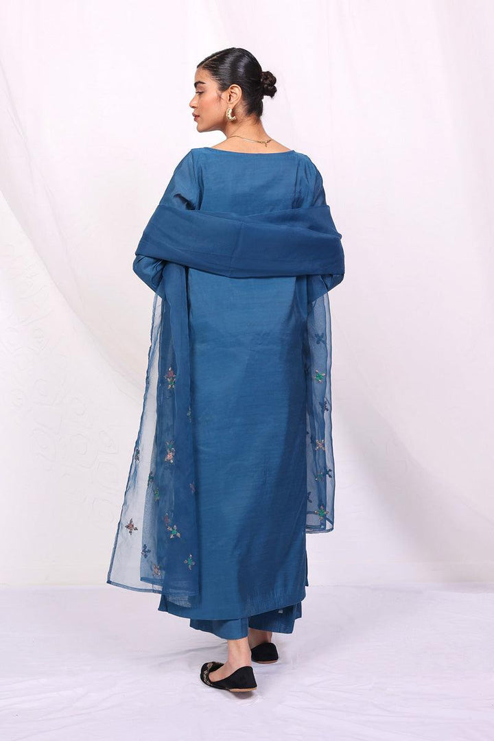 Generation - Umbrella Dream Hand Embroidered Suit - Blue - Cotton - 3 Piece