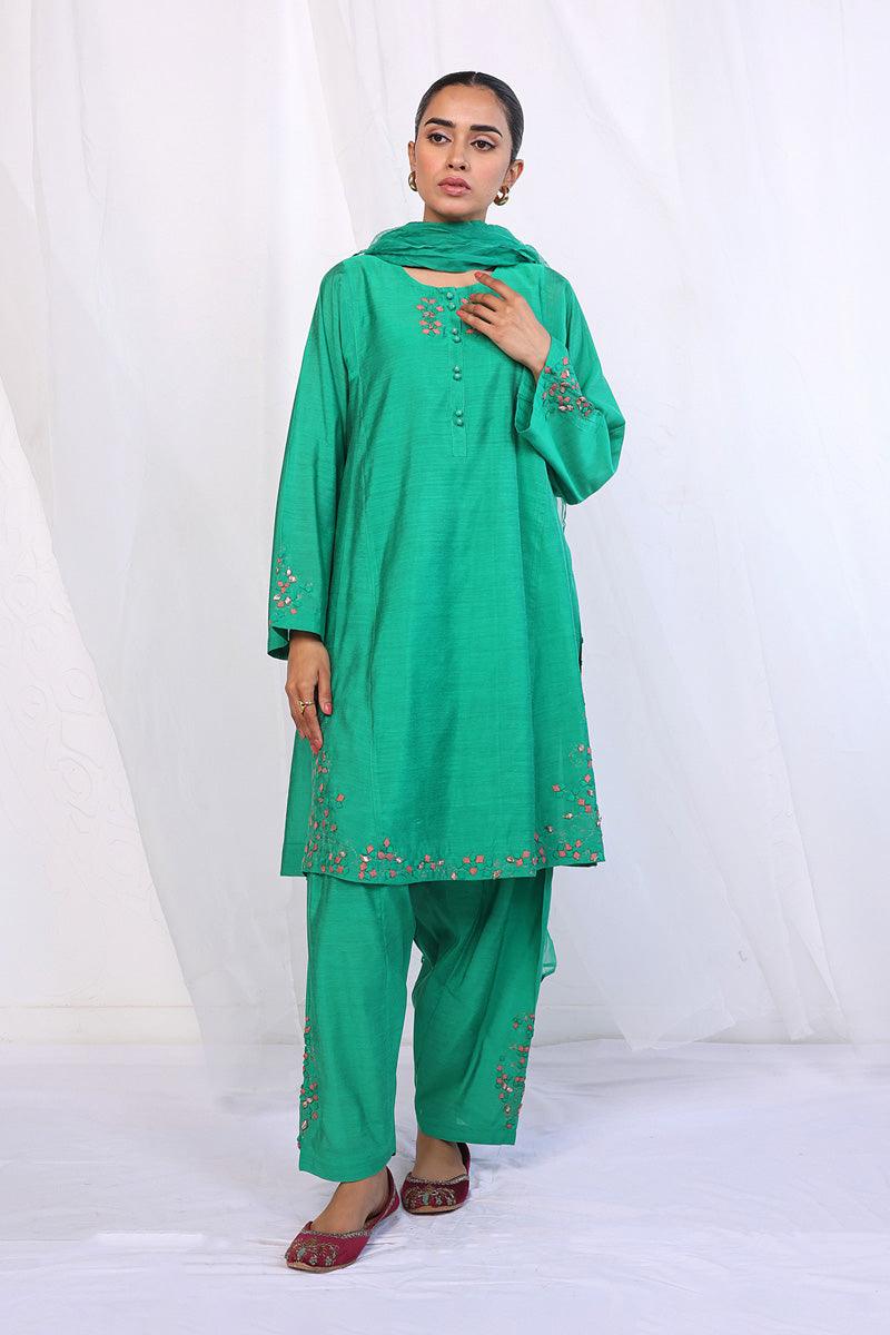 Generation - Umbrella Dream Handwork Suit - Red - Cotton - 3 Piece