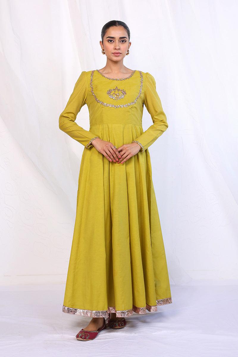 Generation - Saadah Anarkali 2-Piece Suit - Red - Karandi