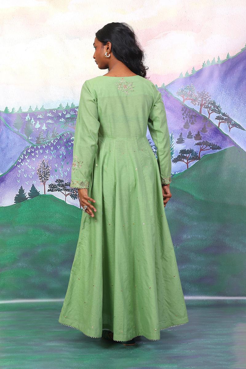 Generation - Saadah Anarkali 2-Piece - Green - Karandi