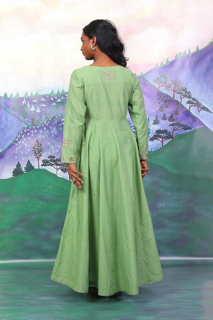 Generation - Saadah Anarkali 2-Piece - Green - Karandi