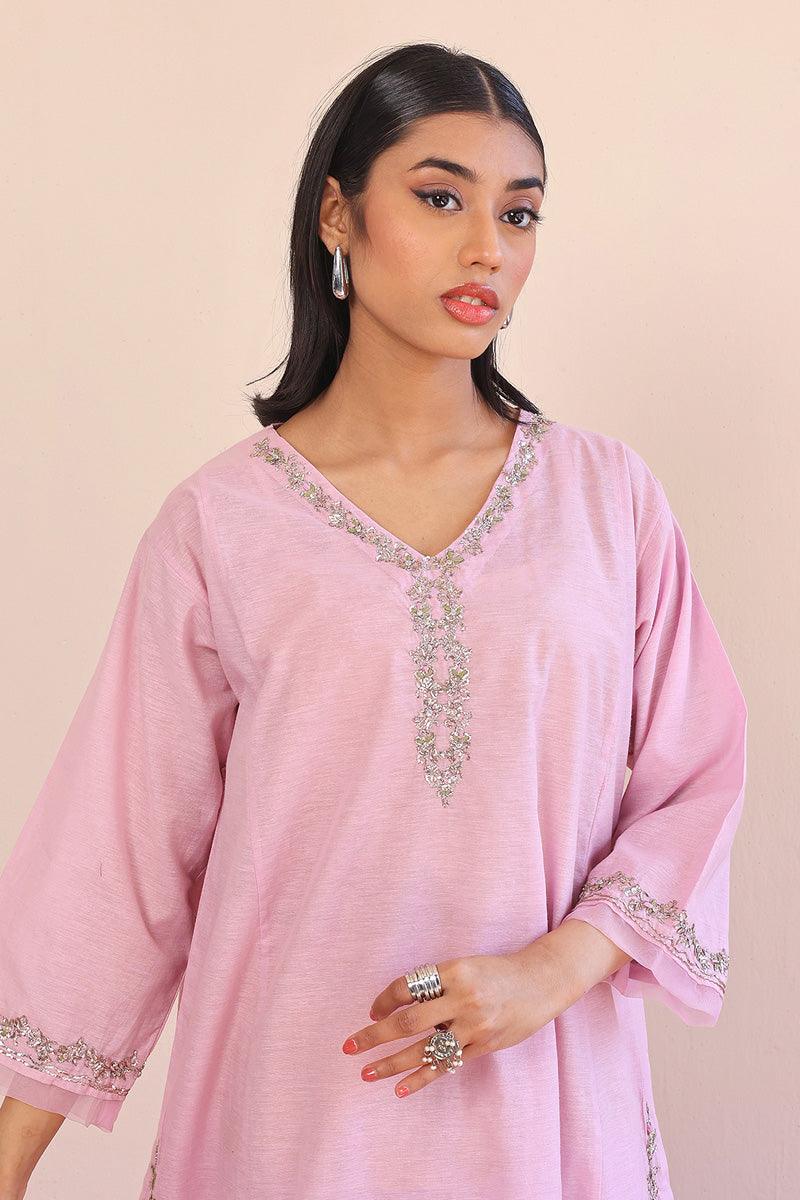 Generation - Saadah Embroidered 2-Piece - Pink - Cotton