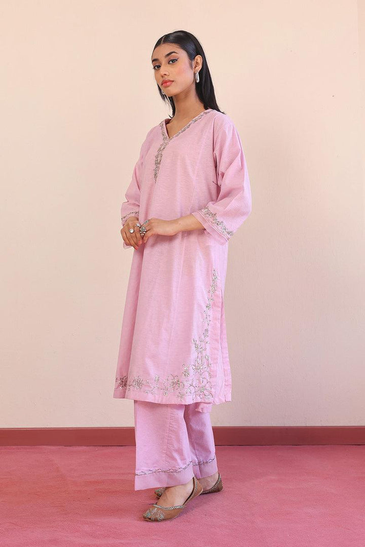 Generation - Saadah Embroidered 2-Piece - Pink - Cotton