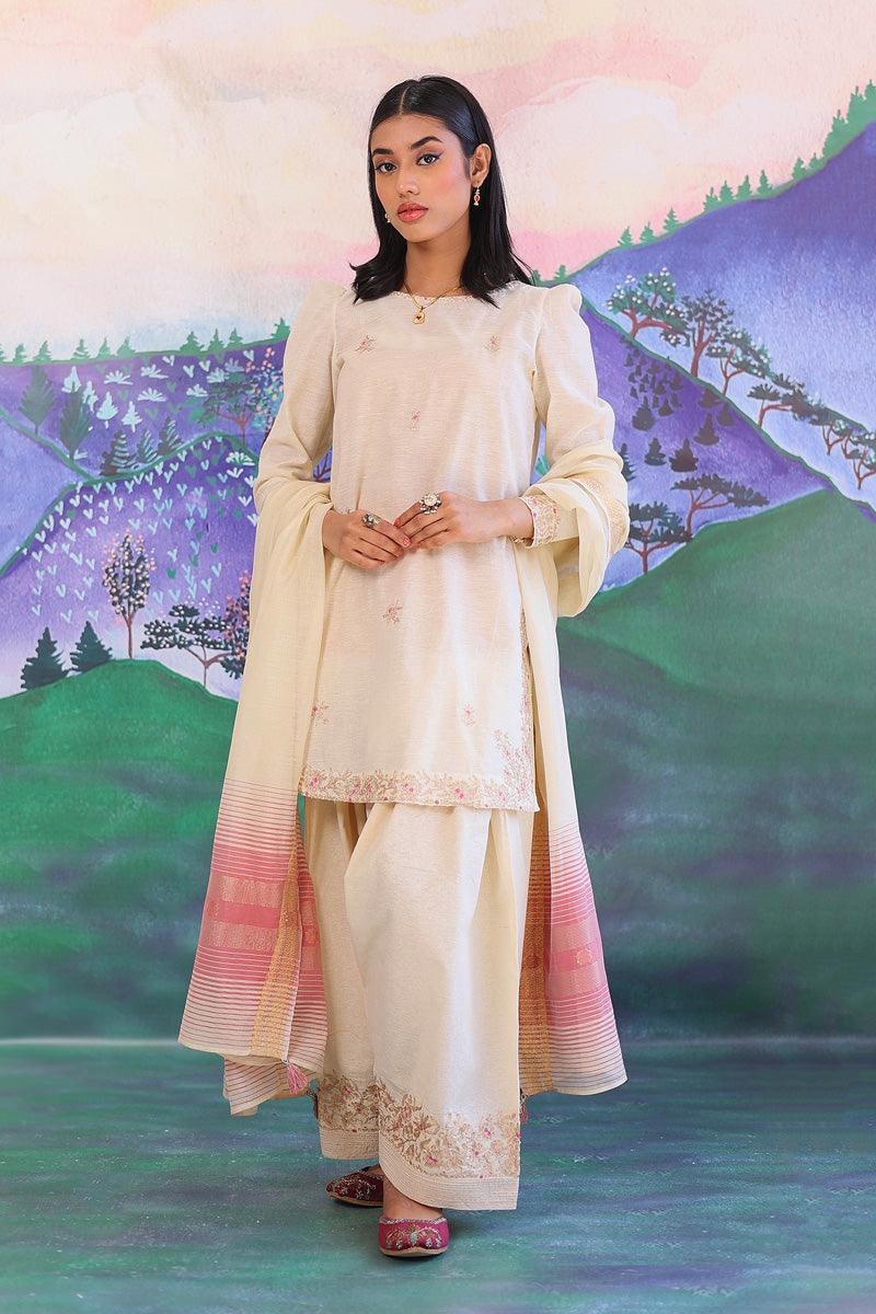Generation - Aik Rang Suit - Off White - Cotton - 3 Piece