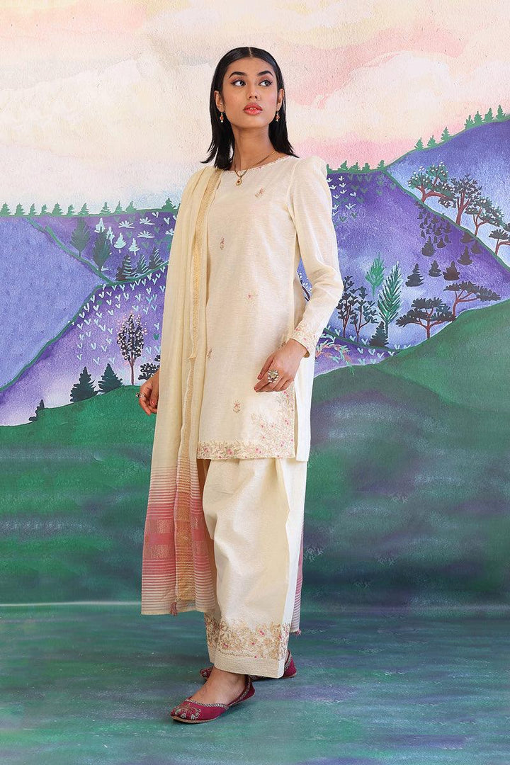 Generation - Aik Rang Suit - Off White - Cotton - 3 Piece