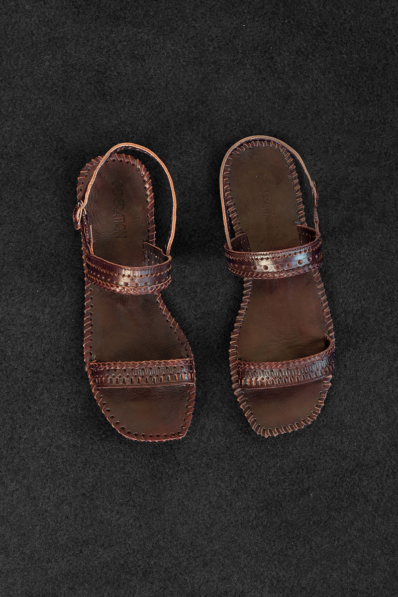 Generation - Mahogany Kola Puri - Brown - Leather - Khussa