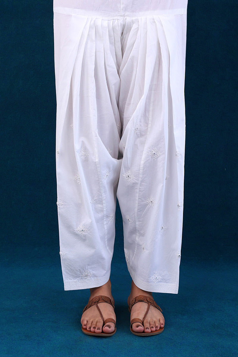 Generation - NKR Embroidered Shalwar - White - Lawn - 1 Piece