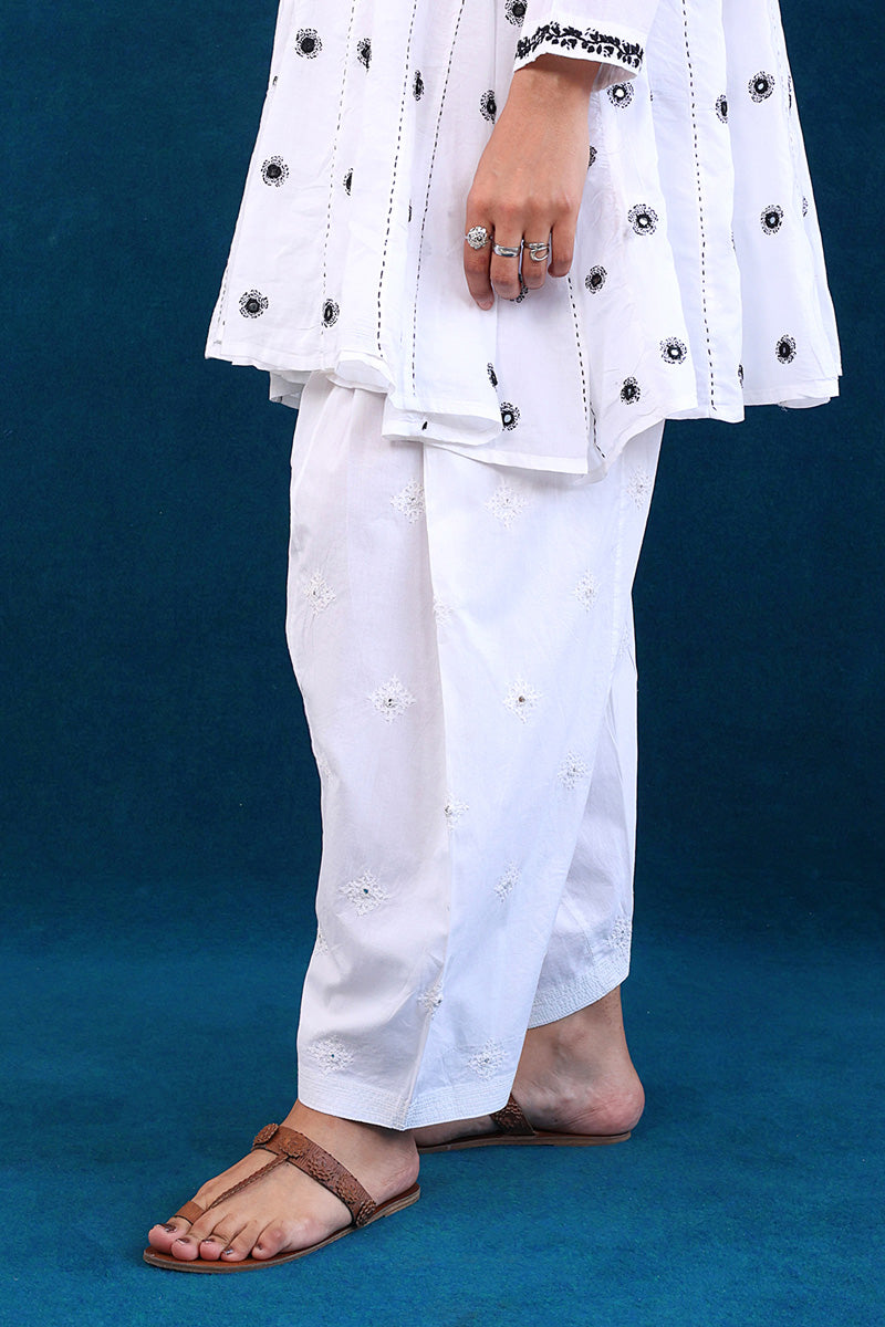 Generation - NKR Embroidered Shalwar - White - Lawn - 1 Piece