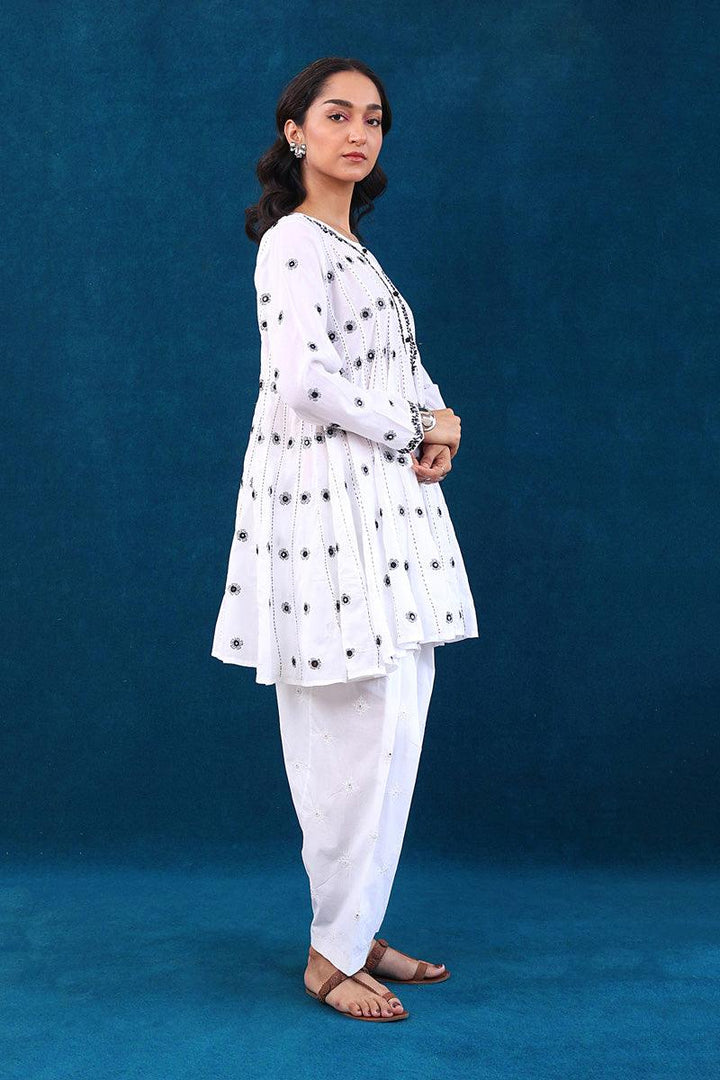 Generation - NKR Embroidered Shalwar - White - Lawn - 1 Piece