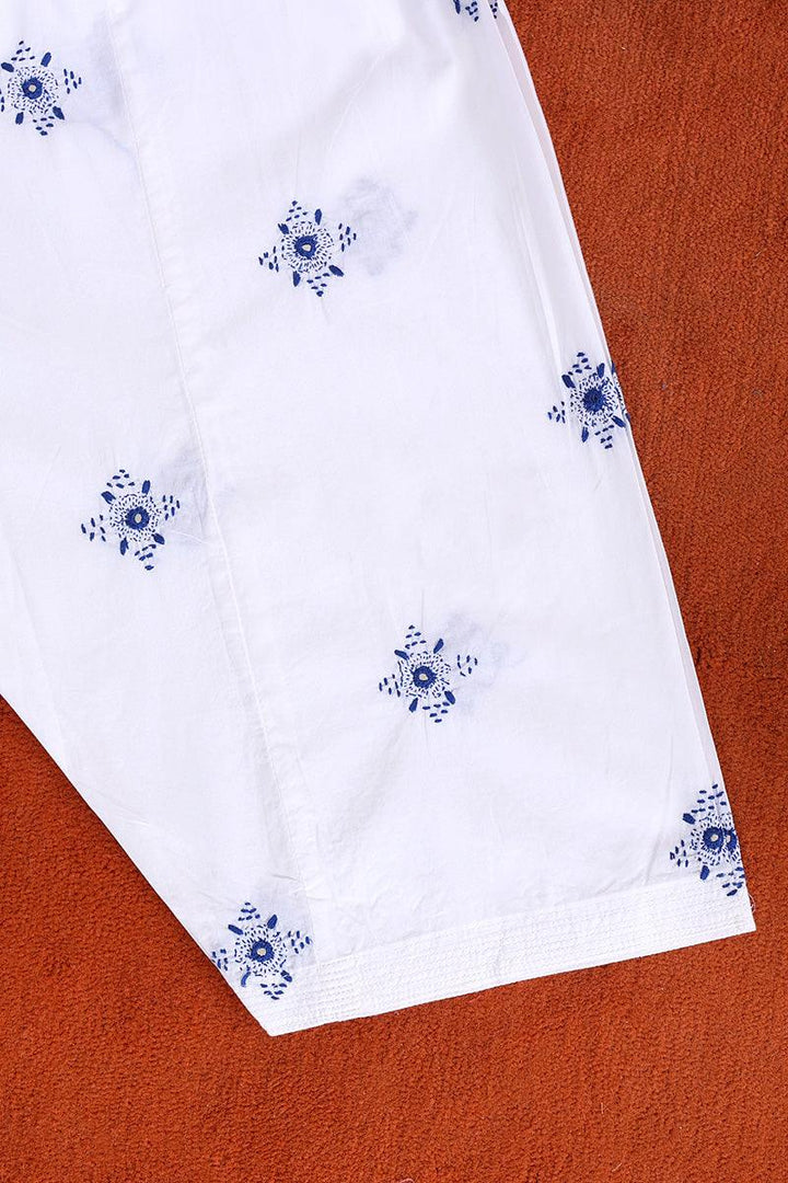 Generation - NKR Hand embroidered Shalwar - White - Lawn - 1 Piece