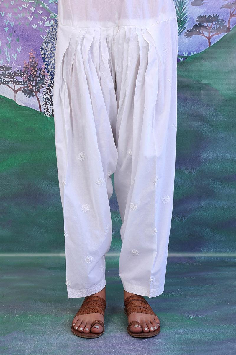 Generation - N K R Embroidered Shalwar - White - Lawn - 1 Piece