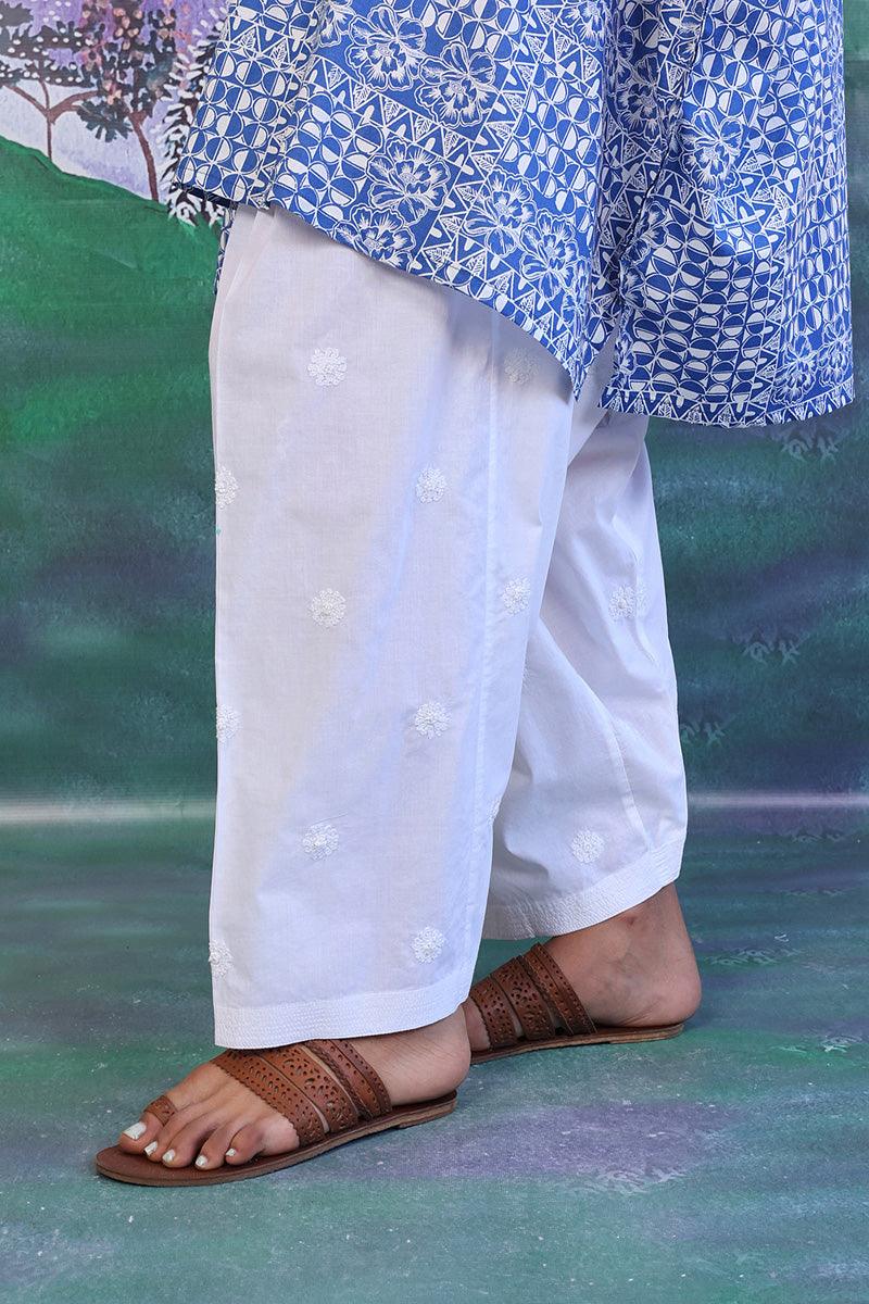 Generation - N K R Embroidered Shalwar - White - Lawn - 1 Piece