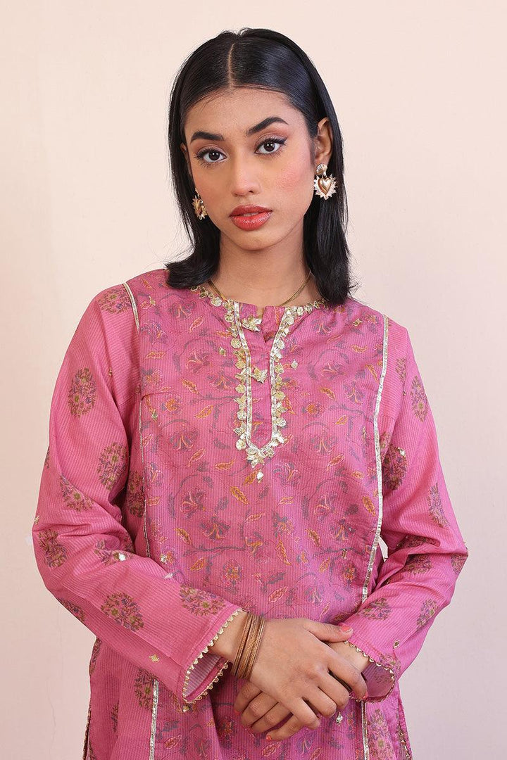 Generation - Timeless Romance Gota Galore Suit - Pink - Lawn - 3 Piece