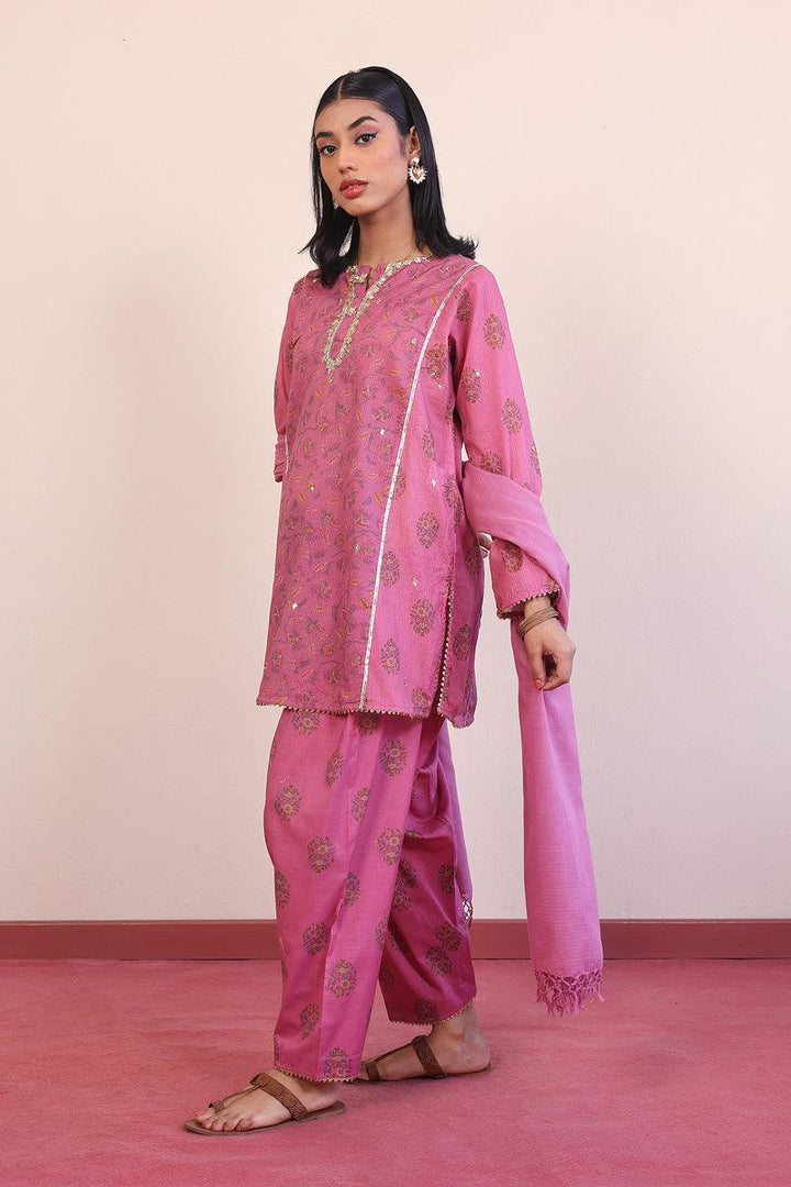 Generation - Timeless Romance Gota Galore Suit - Pink - Lawn - 3 Piece