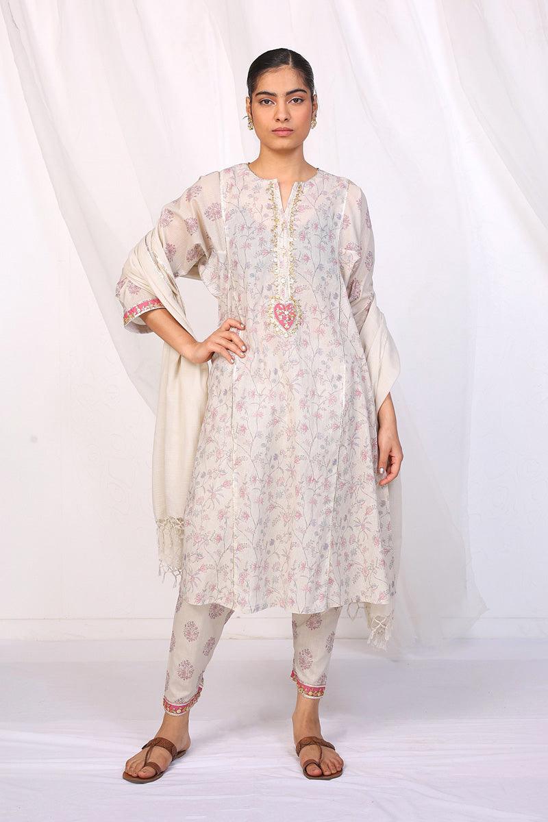 Generation - Timeless Romance Gota Suit - Red - Lawn - 3 Piece