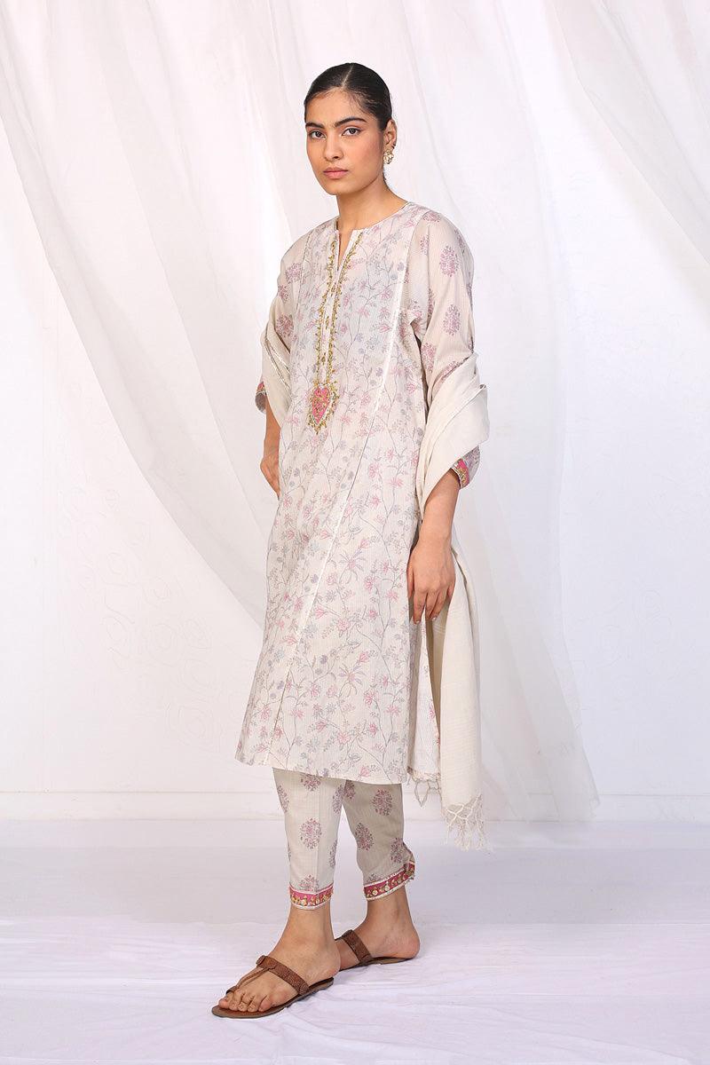 Generation - Timeless Romance Gota Suit - Red - Lawn - 3 Piece