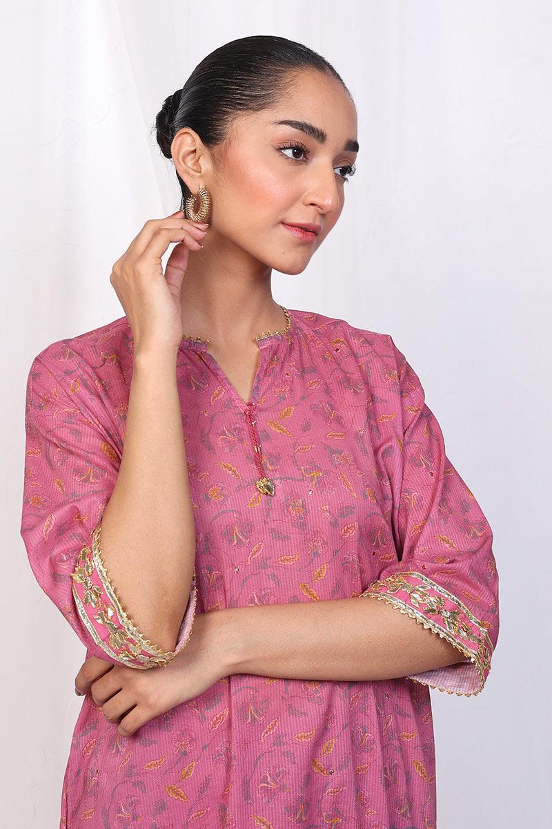 Generation - Timeless Romance Gota detailed Set - Pink - Lawn - 2 Piece