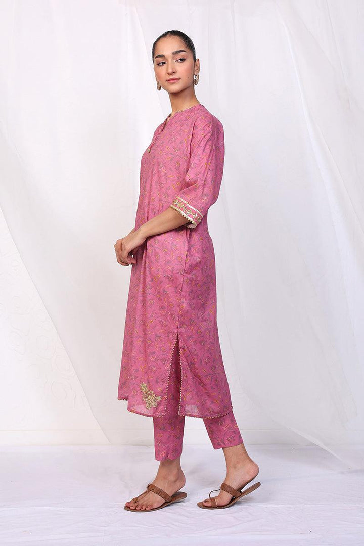 Generation - Timeless Romance Gota detailed Set - Pink - Lawn - 2 Piece
