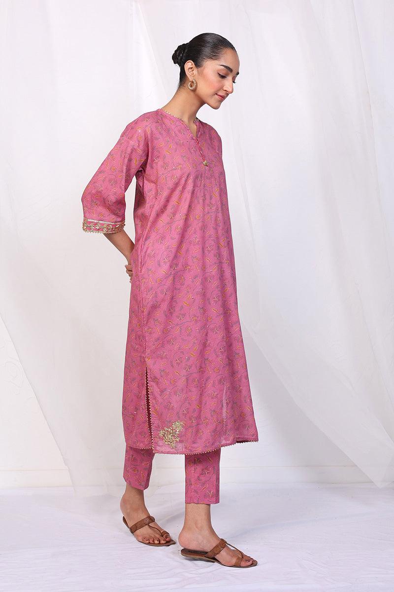 Generation - Timeless Romance Gota detailed Set - Pink - Lawn - 2 Piece